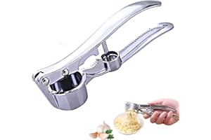LILIKAI Presse Ail,Presse-Ail,Presse Ail Inox,Presse Ail Inox Professionnel,Facile Â Nettoyer Et Durable,Robuste,Inoxydable Matériau,Goodies De La Cuisine,pour Gagner Du Manuelle Temps Hacher I'ail (Grande)