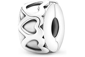 Ruaidhra Sterling Silber Charms Anhänger,Unendlichkeit Freundschaft Family Herz Charms,Charms für Armband Halskette,Charm Clip Stopper Bead Charms für Damen