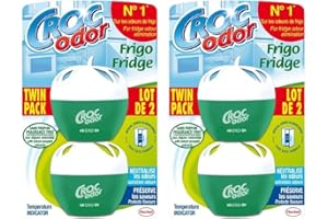 Croc Odor Fridge Deodoriser Twin Pack x 2 – Eliminates Unwanted Fridge Smells – Long-Lasting & Food Safe – Twin Pack for Continuous Freshness with Welari Thank You Card | (2 Pack)