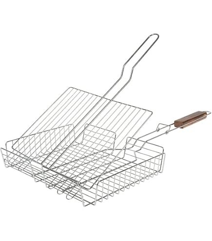 RUECAB 1073 Semplice Rack di Barbecue Acciaio Inox Argento 0,5