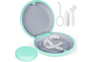 flintronic 1Pcs Caja Férula Dental, Caja Ortodoncia, Caja de Almacenamiento, Funda para Alineadores y Aparatos Dentales, Resistente y Fácil de Limpiar, con 2 Herramientas Ortodoncia