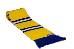 FANORIGINALS Fan Originals Retro Football Bar Scarf in Leeds Colours White Blue Yellow
