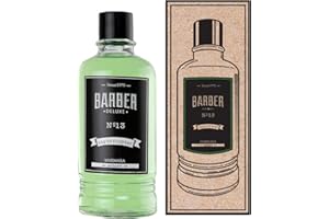 BARBER MARMARA No.13 Eau de Cologne męska Splash Deluxe w szklance Flacon 1 x 400 ml - After Shave Men - Woda zapachowa - Woda po goleniu - Odświeża chłodzi - zapach męski - dezynfekujący alkohol 70°