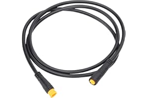 FOTABPYTI 【𝐏𝐫𝐨𝐦𝐨𝐭𝐢𝐨𝐧 𝐝𝐞 𝐏â𝐪𝐮𝐞𝐬】 Connecteur de câble 3 Broches, connecteur de vélo électrique 87 cm / 34.3in câble d'extension de vélo électrique, Noir étanche pour vélo électrique vélo(Male-Fema