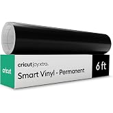 Cricut Joy Xtra Smart Permanent Adhesive Vinyl - 9.5" x 6' Roll - Black - For Cricut, Crafts, Windows &amp; Decoration