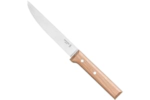 Opinel Równoległy nóż do mięsa, długość całkowita: 29,2 cm, nóż, drewno bukowe, wielokolorowy, 29,2 cm