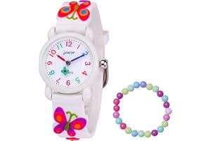 MUXIJIA Relojes de Pulsera para Niñas de 3 a 10 años, 3ATM / 30M Impermeable Analógicos Cuarzo Reloj 3D Dibujos Animados Correa de Silicona Reloj para Niños