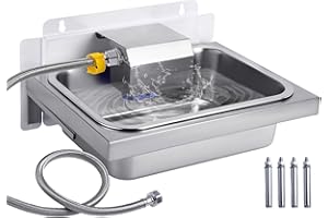 BREUAILY 10L Bebedero Automático para Animales Bebedero de Acero Inoxidable para Perros con Válvula de Flotador para Ganado Caballo Cabra Oveja Perros (Plata, Grande)