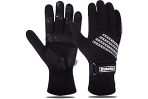 Grebarley Guanti da Ciclismo Invernali, Guanti Antivento Resistenti all'Acqua per Ciclismo, Sci, Corsa e Guida, Impermeabili, Antivento, Regolabili, Flessibili e Touchscreen per Uomo/Donna