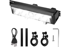 KINBERRY Bike Lights Set USB Rechargeable, 2800LM Super Bright Bike Front Light Flashlight 5 Lighting Modes, 4800 mAh Waterproof Bicycle Lights for All Bike Mountain