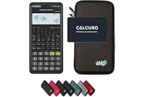 Casio fx-82ES Plus 2nd Edition con Funda Protectora WYNGS Gris Oscuro - Calculadora Científica - Paquete Básico