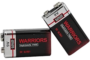 Warriors 2X High Capacity 9V 9 Volt Alkaline Super Long Lasting Battery Batteries Smoke Alarm Detectors Remote Control Car