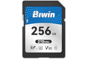 Biwin SD210 SD Card 256GB, SDXC V30 4K UHD Class 10 Rugged UHS-I Memory Card for Camera, Up to 210 MB/s Read Speed, Professional-Grade Solution for Creators