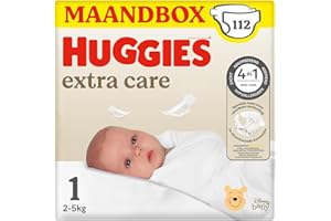 Huggies Bebè Extra Care Pannolini, Taglia 1 (2-5 kg), 112 pannolini
