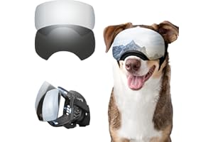 NAMSAN Sonnenbrille für Hunde, verstellbares Band, UV-Schutz, winddicht, schneefest, für große und mittelgroße Hunde