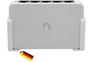 MECHONIX Halterung für Ubiquiti USW-Flex-Mini, Tisch- und Wandmontage, Wandhalterung, Befestigung, Weiß