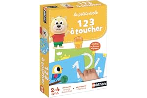 Nathan - La Petite Ecole - 1 2 3 à Toucher - Découvrir le Tracé des Chiffres, Se préparer à l'Ecriture - Jeu Educatif - Coffret de 6 Jeux Progressifs - Pour Enfants de 2 à 4 ans