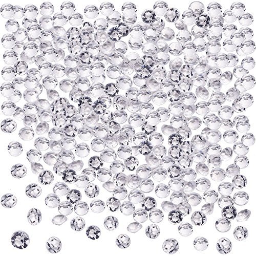 Blulu 2000 Stück 6 mm Plexiglas Diamant Streuung Diamantkristalle Dekosteine Hochzeit Crystal Tisch Confetti Tischschmuck Tischdeko