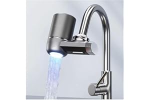 Ginian Wasserfilter Wasserhahn Wasserfilter Für Den Wasserhahn Trinkwasser-Filter für Zuhause Küche Aktivkohle eduziert Chlorgehalt Pestizide Schwermetalle-PP