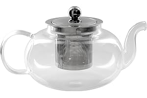Home deco Factory - Ka4549 - Theiere Verre Infuseur Inox 700 ml Art de La Table Boisson et Apero The Cafe et Sucre