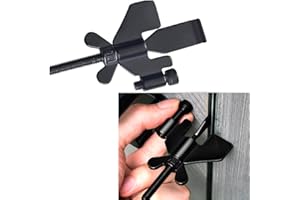 BIGH Cerrojo para Puerta sin Agujeros Universal - Cerradura de puerta portatil - Cerrojo sin agujeros - Cerradura de viaje - Color: Negro