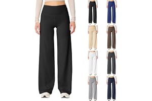 Yogabyxor med raka ben för kvinnor slim fit säckiga träningsbyxor enfärgade elastiska midjebyxor med fickor lätta andningsbara loungebyxor stretchiga plusstorlekar byxor träning säckiga träningsbyxor