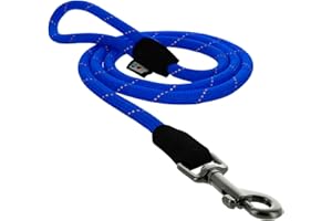 PAWTITAS 1.8 M Training Dog Lead Durable Small Rope Lead for Dogs Premium Quality Heavy Duty Rope Lead Strong and Comfortable - Blue Puppy Lead