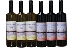 RIA DE NOIA ENTRE A TERRA E O MAR Ría de Noia | Pack vino tinto sin alcohol | Vino blanco sin alcohol | Origen Galicia | Sabor suave y delicioso | Acompañante ideal para comida y aperitivos