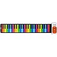 3rd Avenue 49 Key Rainbow Soft Touch Roll Up Piano Keyboard for Beginners with Built-In Speaker
