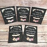 Mummy Milestone Cards - An Alternative to Baby Milestone Cards - Chalkboard Floral