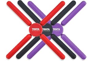 TENTA KITCHEN 3 Pack of Stretch Silicone Trivet Expandable Foldable Insulation Pads Trivet for Hot Pans Folding Pot Stand Heat Protector Trivet Silicone for Kitchen