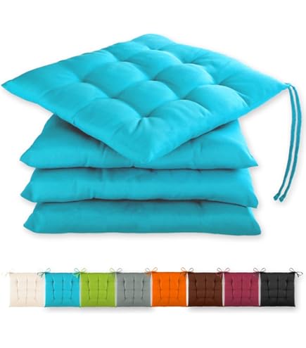 Set van 2 zitkussens in 48 x 48 cm, comfortabele zitkussens, U-vormig