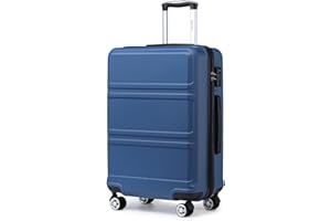 Kono Modny bagaż podręczny lekki ABS twarda obudowa walizka podróżna, granatowy, 28", Bagaż podręczny