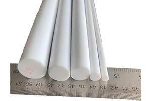 SCHAHBA Tige Ronde en PTFE - Téflon Naturel - 260° - Diamètre : 6 à 100 mm - Longueur : 10 à 1000 mm - Diamètre : 30 mm