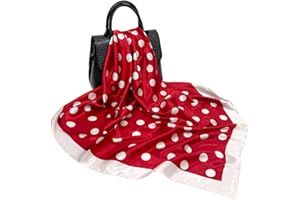 FAIRYGATE Satin Hair Scarf 35.4 Inches Womens Silky Like 90 Square Ladies Scarfs Gifts Sleeping Headscarf