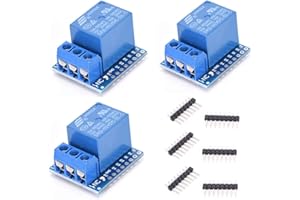 Hailege 3pcs 5V MINI Relay Shield 5V MINI Relay Module for WeMos D1