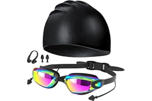 JSTHHTT Gafas de Natación, Antiniebla Gafas para Nadar, Gafas de Natación para Adultos, Protección UV, Visión Clara, para Adultos y Adolescentes