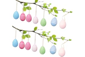 ‎HANWIN Hanwin Ostereier zum Aufhängen Draußen, Ostereier, 24 Stück Ostereier Plastik, Ostereier zum Aufhängen Draußen, Osterdeko für Draußen, Ostereier Draußen, Ostereier Deko (24 Pieces)