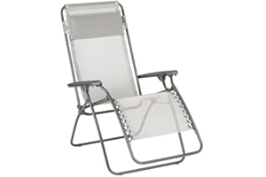 Lafuma Mobilier -Relaxsessel Zero Gravity RT 2 -Klappbarer Liegestuhl für Terrasse, Garten -Strapazierfähiges Batyline®-Gewebe -Mehrpositionenliege, Komfortabel, Roggenbeige