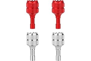 LASUROA 4 Stück Drohnen Controller Sticks, Aluminium Drohnen Fernbedienungs Joysticks Abnehmbar Daumenwippe Ersatz Kompatibel mit DJI Mini 3 Pro DJI RC Smart Controller Zubehör (Silber, Rot)