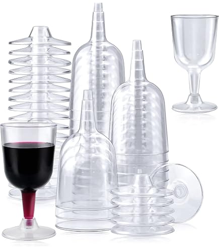 Flûtes à Champagne En Plastique Yoaeyok - 30 Pièces, 150ml, Paillettes Argent, Réutilisables