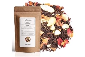 MES THÉS Thé Noir de Noël Bio - Aromatisé Cannelle Vanille - 100g (40 tasses) - Thé en vrac 100% Agriculture Biologique - Mes-Thés