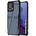 Zubitech Motorola G85 Shockproof Crystal Clear Back Cover Case for Moto G85 | 360 Degree Protection | Protective Design | Transparent Back PC & TPU | Black Bumper for Moto G85