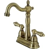 Kingston Brass KB1493AL A&ccedil;ılır &Ccedil;ubuksuz &Ccedil;ubuk Musluk, Antik Pirin&ccedil;