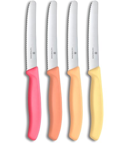 Set De 2 Couteaux Victorinox Swiss Classic - Couteau à Pain Dentelé 11 Cm - Vert, Manche Plastique