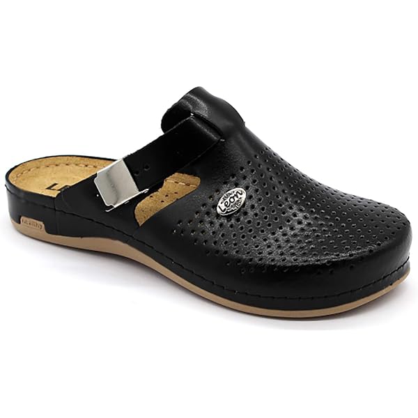 Leon Scarpe Ortotiche Donna In Pelle – Ultra Comode Antiscivolo Leggere – Pantofole Da Lavoro