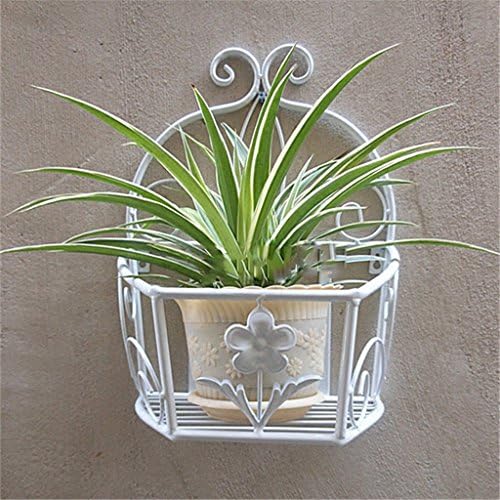 XUEWENZHE Flower Stand Balcony Living Room Wall Hanging Flower Pot Rack / Wall Mounted Flower Basket Shelf / Wall On The Wall Flower Rack Flower Pot Shelf ( Color : B , Size : 26*18*35 )