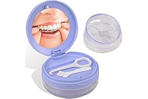 DIDATOOL Porta Dentiera, Contenitore Dentiera Anti-perdite, Scatola Portatile per Protesi Dentarie con Specchio, Strumento per la Rimozione e Strato Extra di Conservazione (Viola)