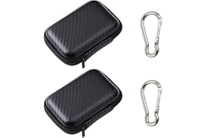 COACOM 2-Częściowy Przenośny Pojemnik na Kable z Karabińczykiem, Pudełko do Przechowywania Kabli Ładowania, Stabilne Uniwersalne Etui na Słuchawki, Mała Torba do Przechowywania