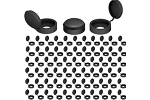 TRIFLETOPIA 100 Pcs Screw Caps, Black Screw Caps Snap-on Decorative Screw Head Covers, Folding Screw Protection Caps for Covering Screw Heads, Replacement Caps